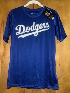 Dodgers T Shirt Youth L Dri Fit Style Bellinger Shirsey NWT🔥